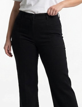 Jeans straight cintura baja Contempo Plus para mujer