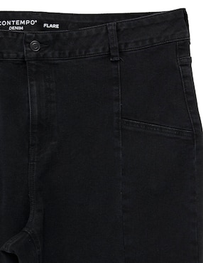 Jeans straight cintura baja Contempo Plus para mujer