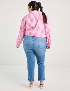 Jeans straight cadera Contempo Plus para mujer