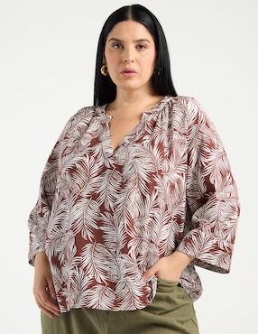 Blusa Weekend Plus manga larga para mujer