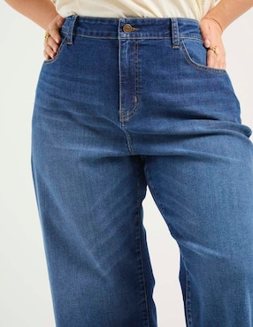 Jeans wide leg Contempo Plus para mujer