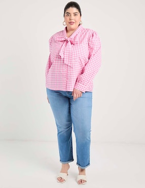 Blusa Weekend Plus manga larga para mujer