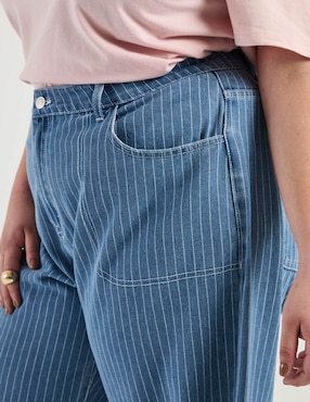 Jeans relaxed amplio cintura Weekend Plus para mujer