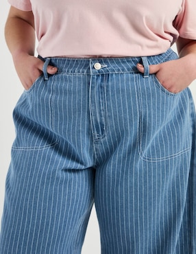 Jeans relaxed amplio cintura Weekend Plus para mujer