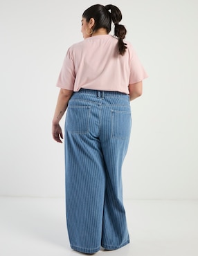 Jeans relaxed amplio cintura Weekend Plus para mujer
