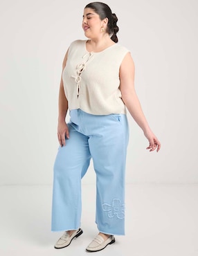 Jeans wide leg a la cintura Weekend Plus para mujer