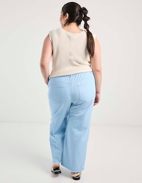 Jeans wide leg a la cintura Weekend Plus para mujer