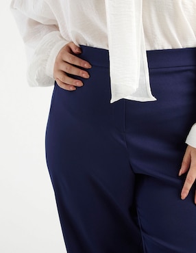 Pantalón relaxed Contempo Plus straight para mujer
