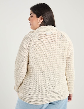 Suéter Weekend Plus cuello camisero para mujer