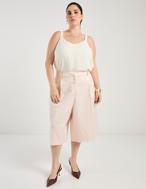 Pantalón coulotte Contempo Plus wide leg para mujer