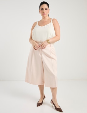 Pantalón coulotte Contempo Plus wide leg para mujer