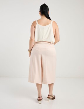 Pantalón coulotte Contempo Plus wide leg para mujer