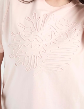 Playera manga corta Contempo Plus cuello redondo para mujer