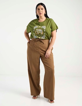 Pantalón Contempo Plus straight para mujer