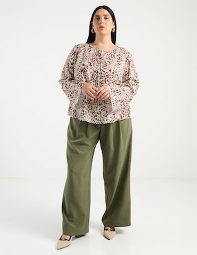 Blusa Contempo Plus manga larga para mujer