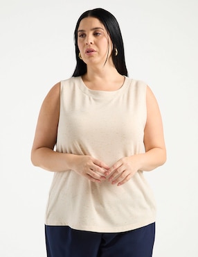 Top Contempo Plus cuello redondo