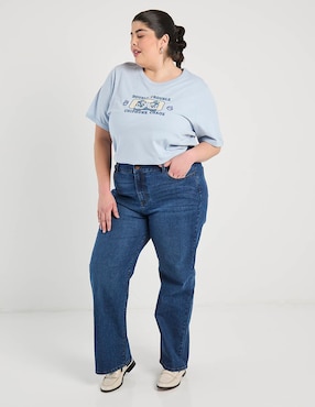 Jeans relaxed straigh cintura Weekend Plus para mujer