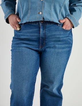 Jeans straight corte cintura Weekend Plus para mujer