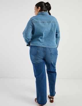 Jeans straight corte cintura Weekend Plus para mujer