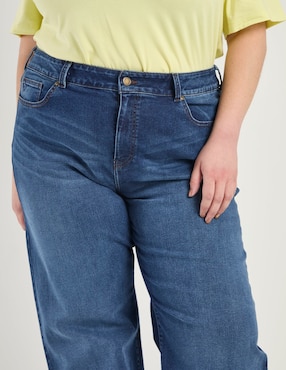 Jeans relaxed amplio cintura alta Weekend Plus para mujer