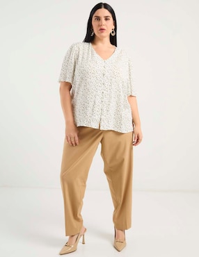Blusa Contempo Plus manga al codo para mujer