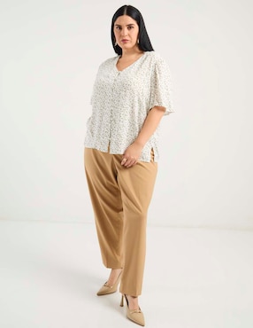 Blusa Contempo Plus manga al codo para mujer