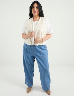 Jeans easy pant wide leg Weekend Plus para mujer