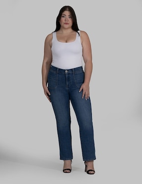 Jeans straight Oh Pomp para mujer