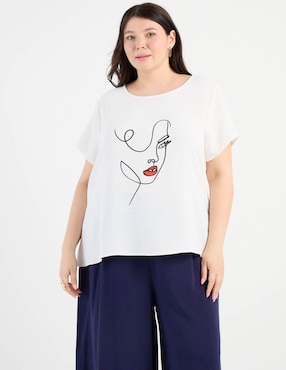 Blusa Contempo Plus manga corta para mujer