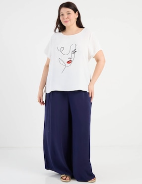 Blusa Contempo Plus manga corta para mujer