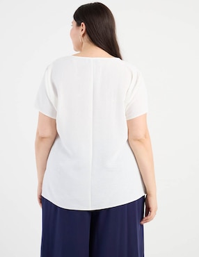 Blusa Contempo Plus manga corta para mujer