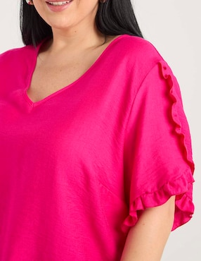 Blusa Contempo Plus manga al codo para mujer