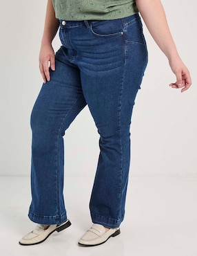 Jeans straight a la cintura Contempo Plus para mujer