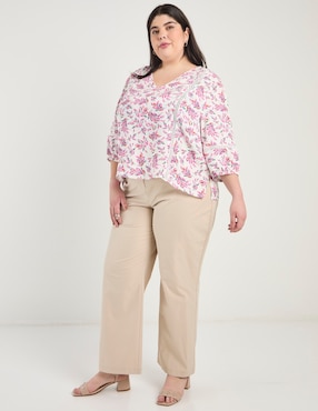 Blusa Contempo Plus manga 3/4 para mujer