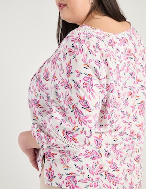 Blusa Contempo Plus manga 3/4 para mujer