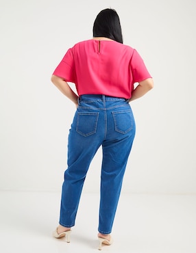 Jeans straight Contempo Plus para mujer