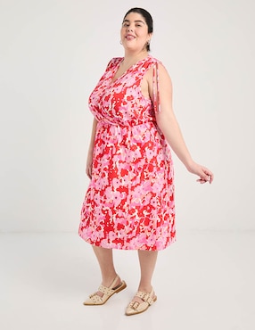 Vestido midi casual Contempo Plus para mujer
