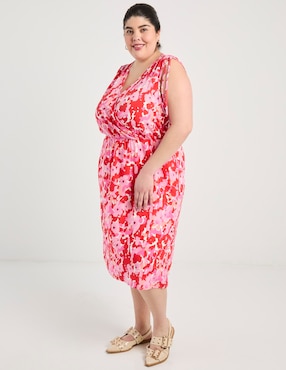Vestido midi casual Contempo Plus para mujer