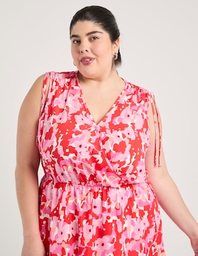 Vestido midi casual Contempo Plus para mujer