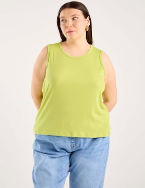 Top Weekend Plus cuello redondo tirante ancho