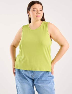 Top Weekend Plus cuello redondo tirante ancho