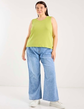 Top Weekend Plus cuello redondo tirante ancho