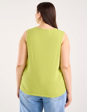 Top Weekend Plus cuello redondo tirante ancho