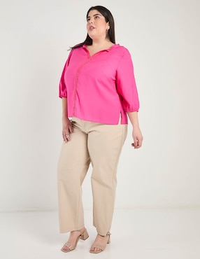 Blusa Contempo Plus manga 3/4 para mujer