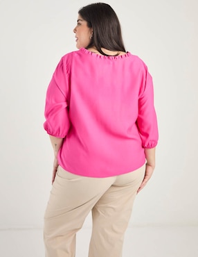 Blusa Contempo Plus manga 3/4 para mujer