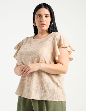 Blusa Contempo Plus manga corta para mujer