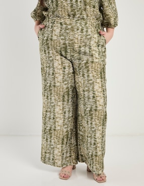 Pantalón coulotte Contempo Plus amplio para mujer
