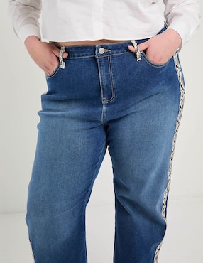 Jeans amplio cintura Contempo Plus para mujer