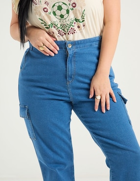 Jeans relaxed straight Weekend Plus para mujer