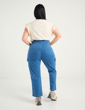 Jeans relaxed straight Weekend Plus para mujer